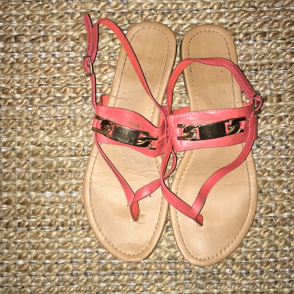 salmon colored sandals